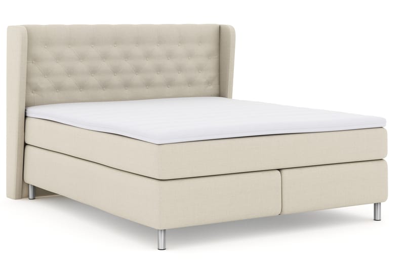 Select No 3 Komplett Sengepakke 180x200 Fast - Beige/Metallben - Møbler - Senger - Komplett sengepakke