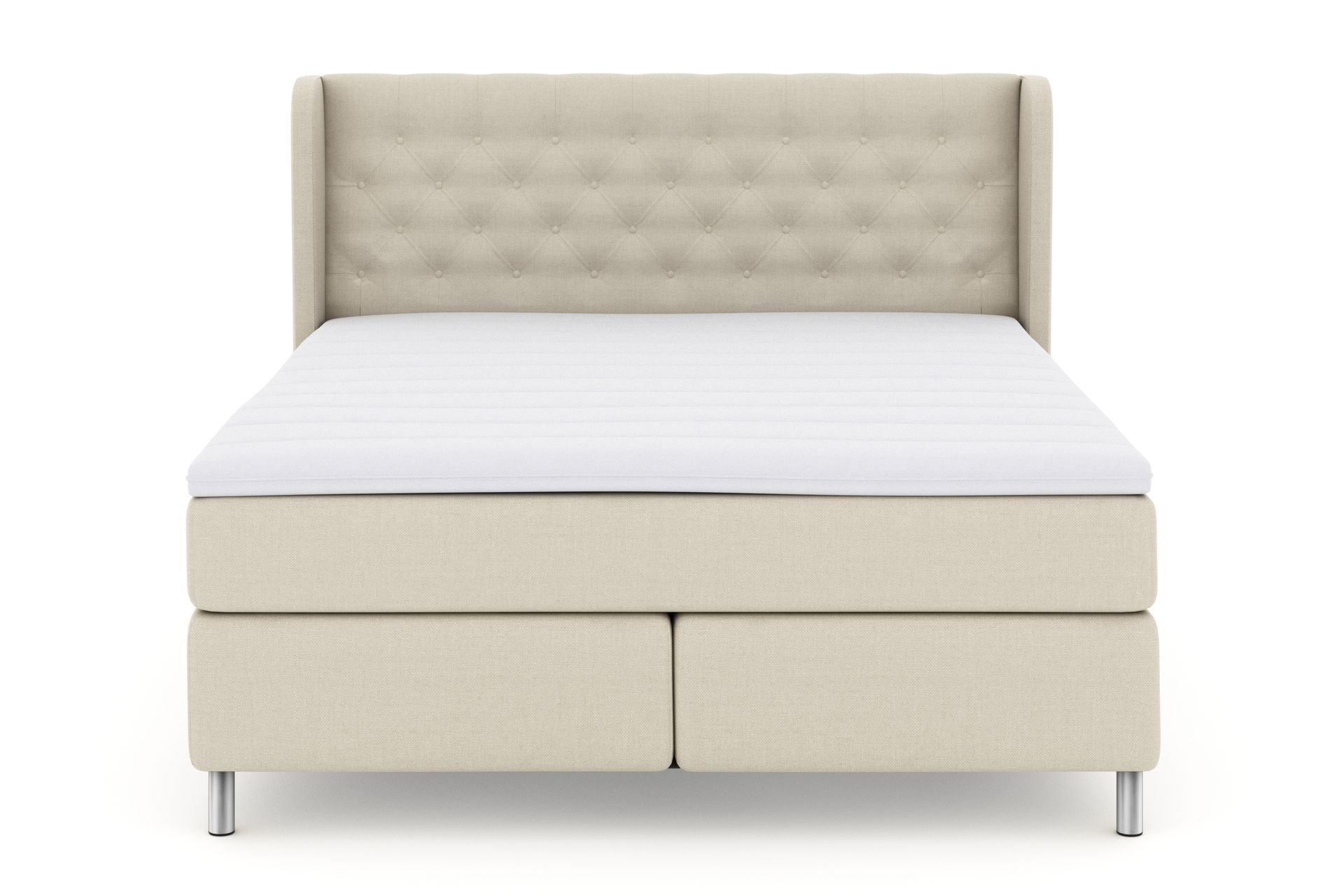 Select No 3 Komplett Sengepakke 180x200 Fast - Beige/Metallben - Møbler - Senger - Komplett sengepakke