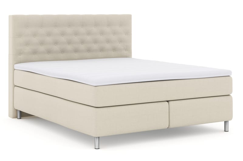 Select No 3 Komplett Sengepakke 180x200 Fast - Beige/Metallben - Møbler - Senger - Kontinentalsenger
