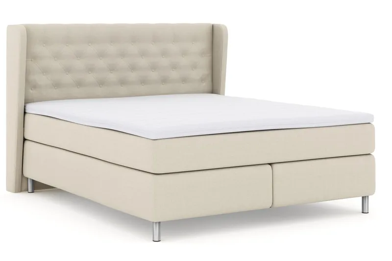 Select No 3 Komplett Sengepakke 180x200 Fast - Beige/Metallben - Møbler - Senger - Kontinentalsenger