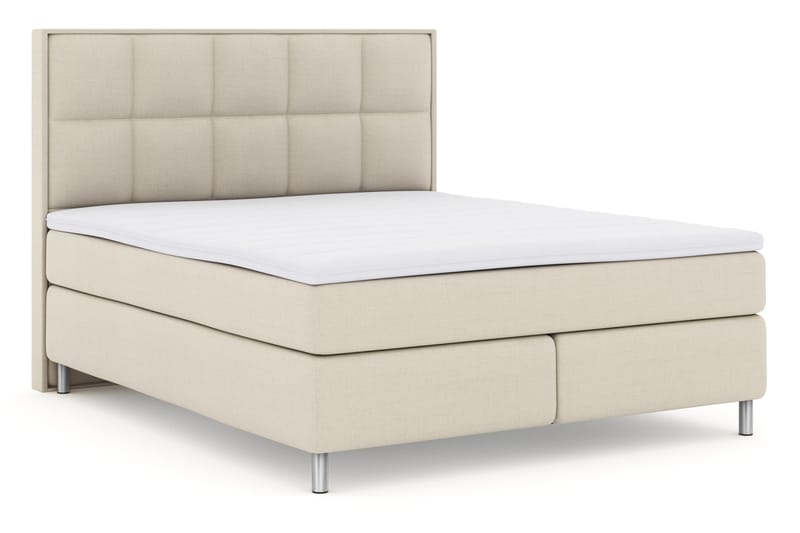 Select No 3 Komplett Sengepakke 180x200 Fast - Beige/Metallben - Møbler - Senger - Komplett sengepakke