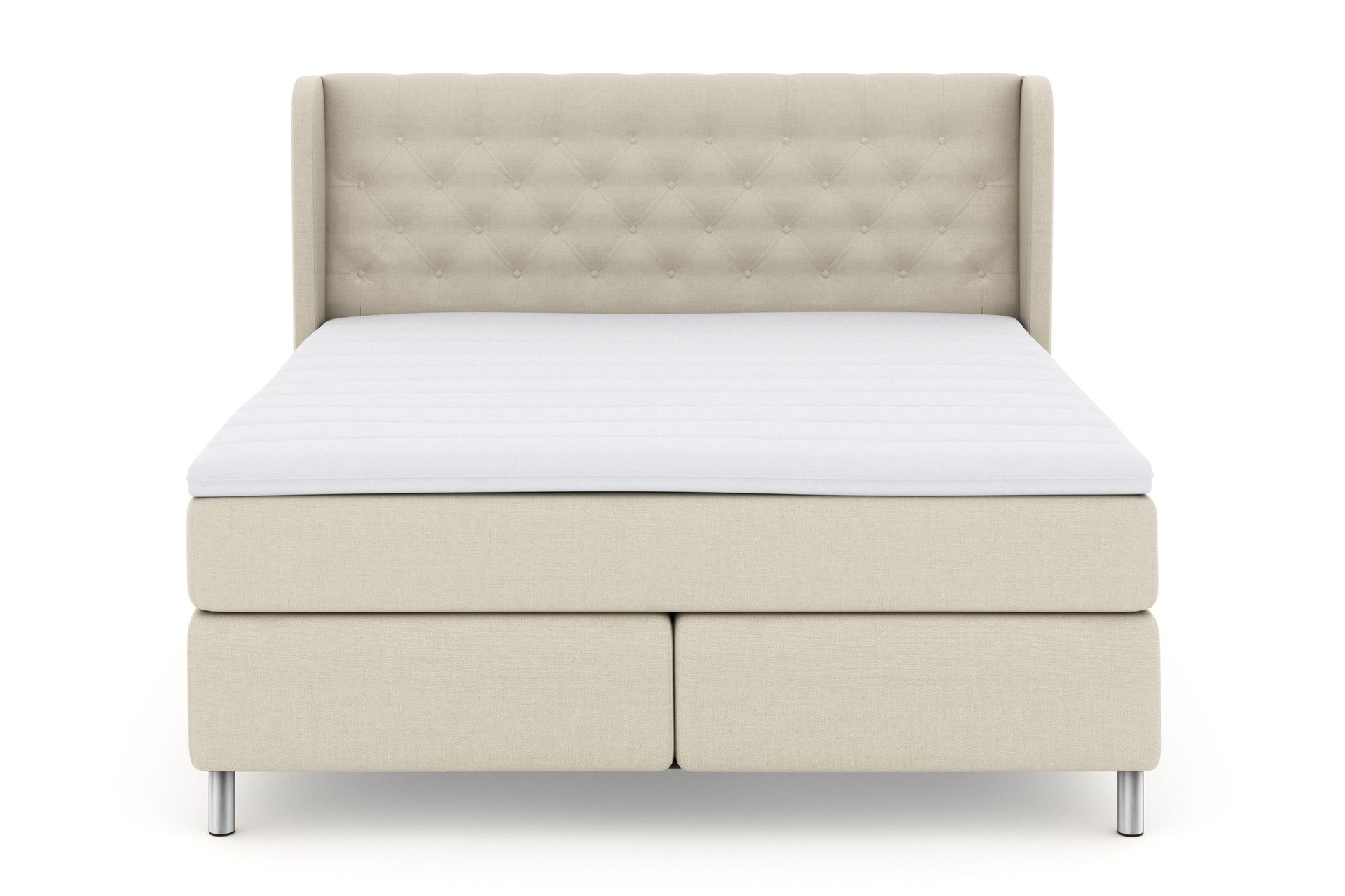 Select No 3 Komplett Sengepakke 180x200 Fast - Beige/Metallben