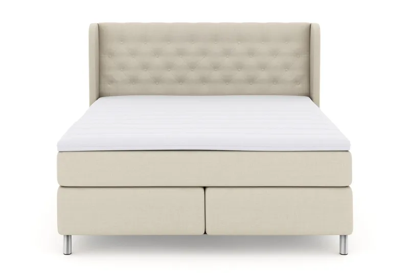 Select No 3 Komplett Sengepakke 180x200 Fast - Beige/Metallben - Møbler - Senger - Kontinentalsenger