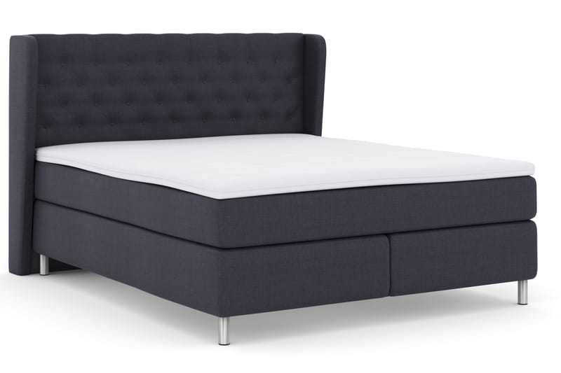 Select No 3 Komplett Sengepakke 180x200 Fast - Blå/Metallben - Møbler - Senger - Komplett sengepakke