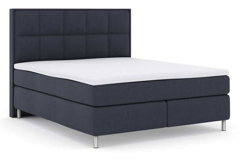 Select No 3 Komplett Sengepakke 180x200 Fast - Blå/Metallben - Møbler - Senger - Komplett sengepakke