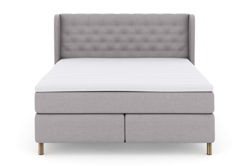 Select No 3 Komplett Sengepakke 180x200 Fast - Lysegrå/Kobberben - Møbler - Senger - Komplett sengepakke