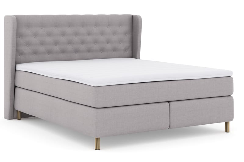 Select No 3 Komplett Sengepakke 180x200 Fast - Lysegrå/Kobberben - Møbler - Senger - Komplett sengepakke
