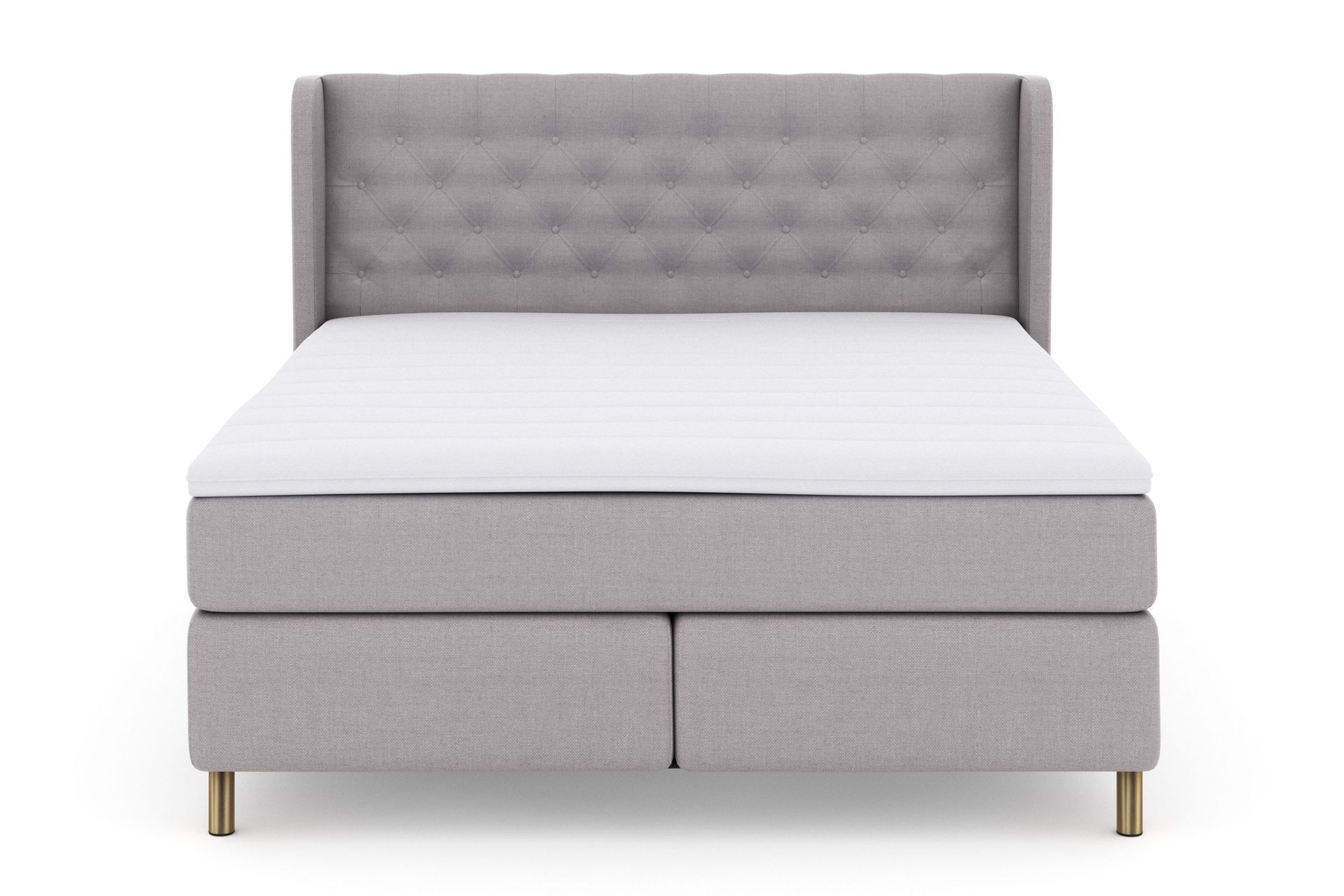 Select No 3 Komplett Sengepakke 180x200 Fast - Lysegrå/Kobberben