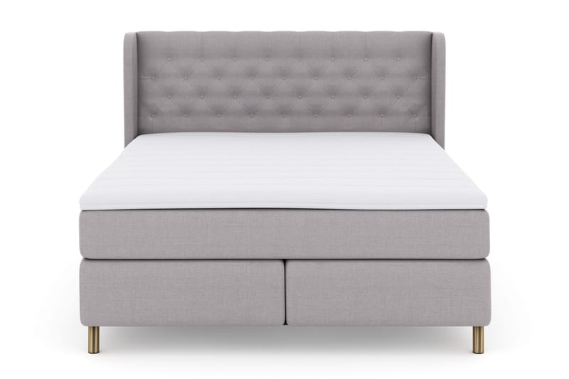 Select No 3 Komplett Sengepakke 180x200 Fast - Lysegrå/Kobberben - Møbler - Senger - Kontinentalsenger