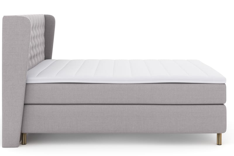 Select No 3 Komplett Sengepakke 180x200 Fast - Lysegrå/Kobberben - Møbler - Senger - Komplett sengepakke