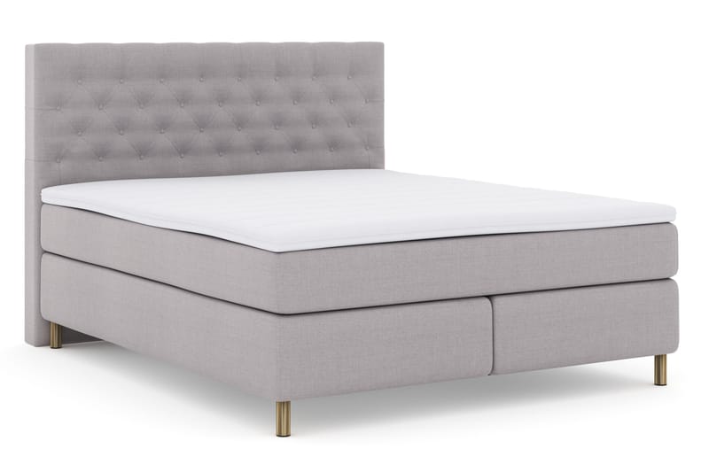 Select No 3 Komplett Sengepakke 180x200 Fast - Lysegrå/Kobberben - Møbler - Senger - Kontinentalsenger