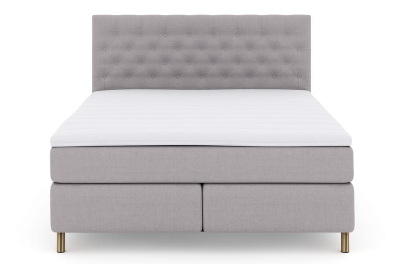 Select No 3 Komplett Sengepakke 180x200 Fast - Lysegrå/Kobberben - Møbler - Senger - Kontinentalsenger