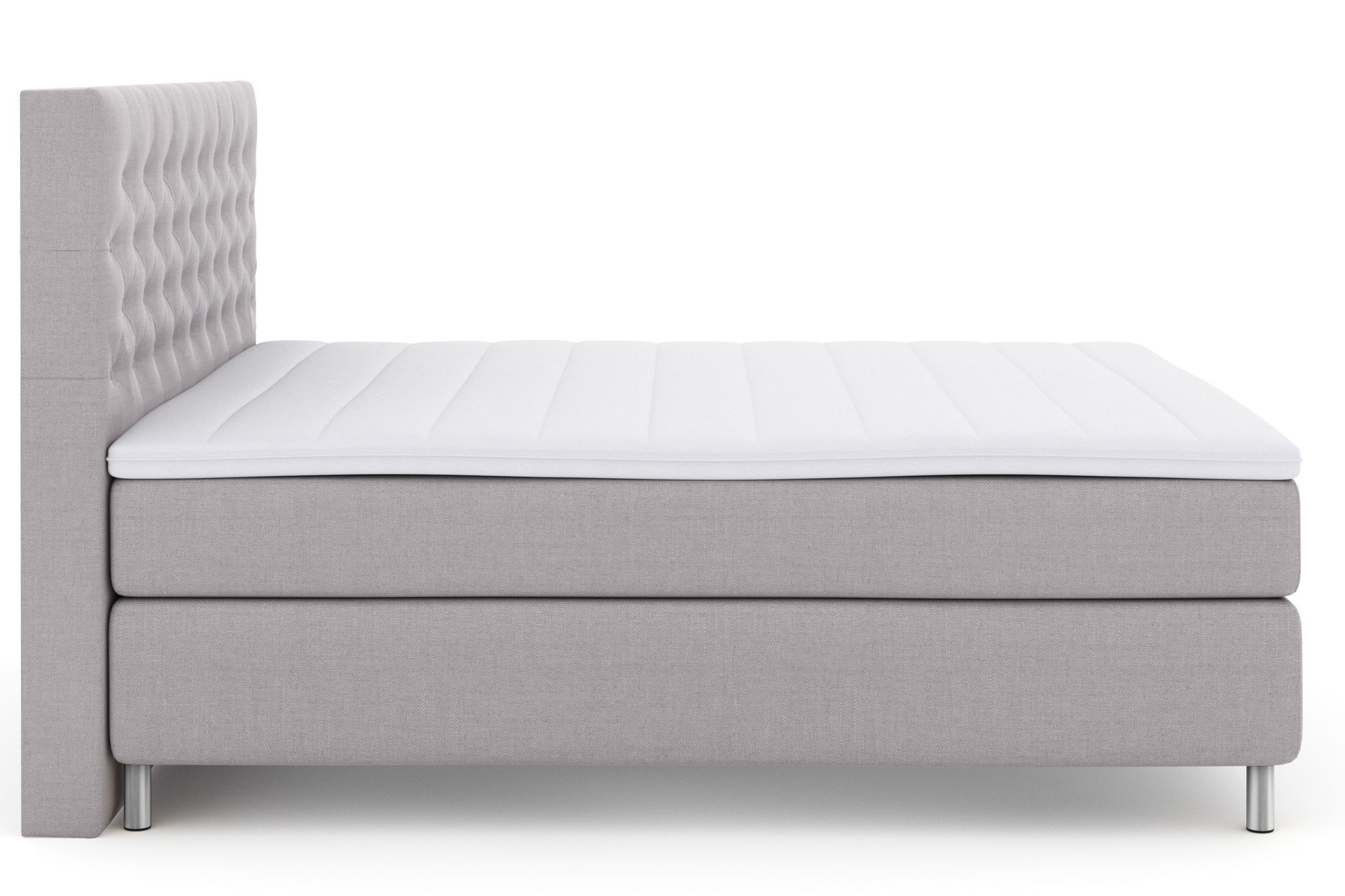 Select No 3 Komplett Sengepakke 180x200 Fast - Lysegrå/Metallben - Møbler - Senger - Komplett sengepakke