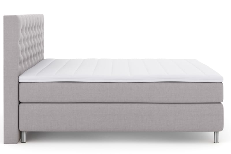 Select No 3 Komplett Sengepakke 180x200 Fast - Lysegrå/Metallben - Møbler - Senger - Komplett sengepakke