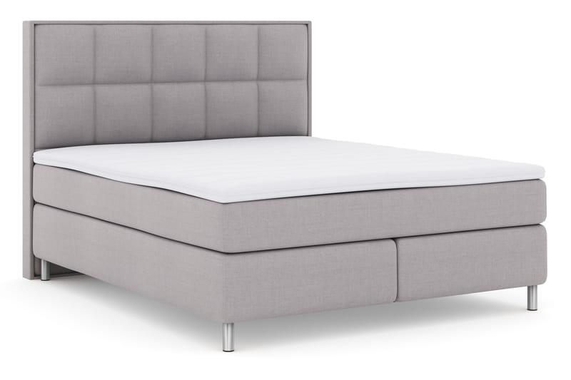 Select No 3 Komplett Sengepakke 180x200 Fast - Lysegrå/Metallben - Møbler - Senger - Komplett sengepakke