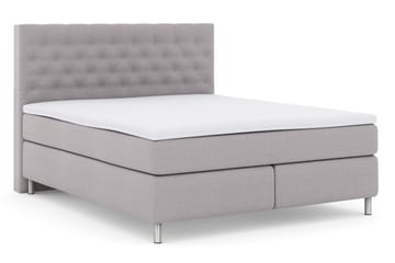 Select No 3 Komplett Sengepakke 180x200 Fast - Lysegrå/Metallben - Møbler - Senger - Komplett sengepakke