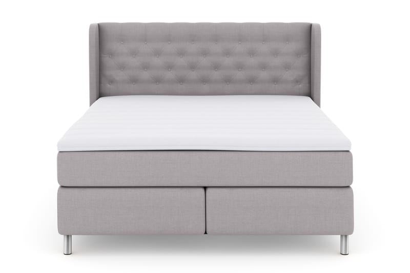 Select No 3 Komplett Sengepakke 180x200 Fast - Lysegrå/Metallben - Møbler - Senger - Komplett sengepakke