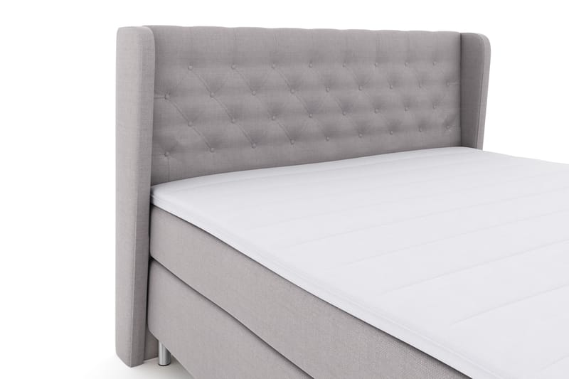 Select No 3 Komplett Sengepakke 180x200 Fast - Lysegrå/Metallben - Møbler - Senger - Komplett sengepakke