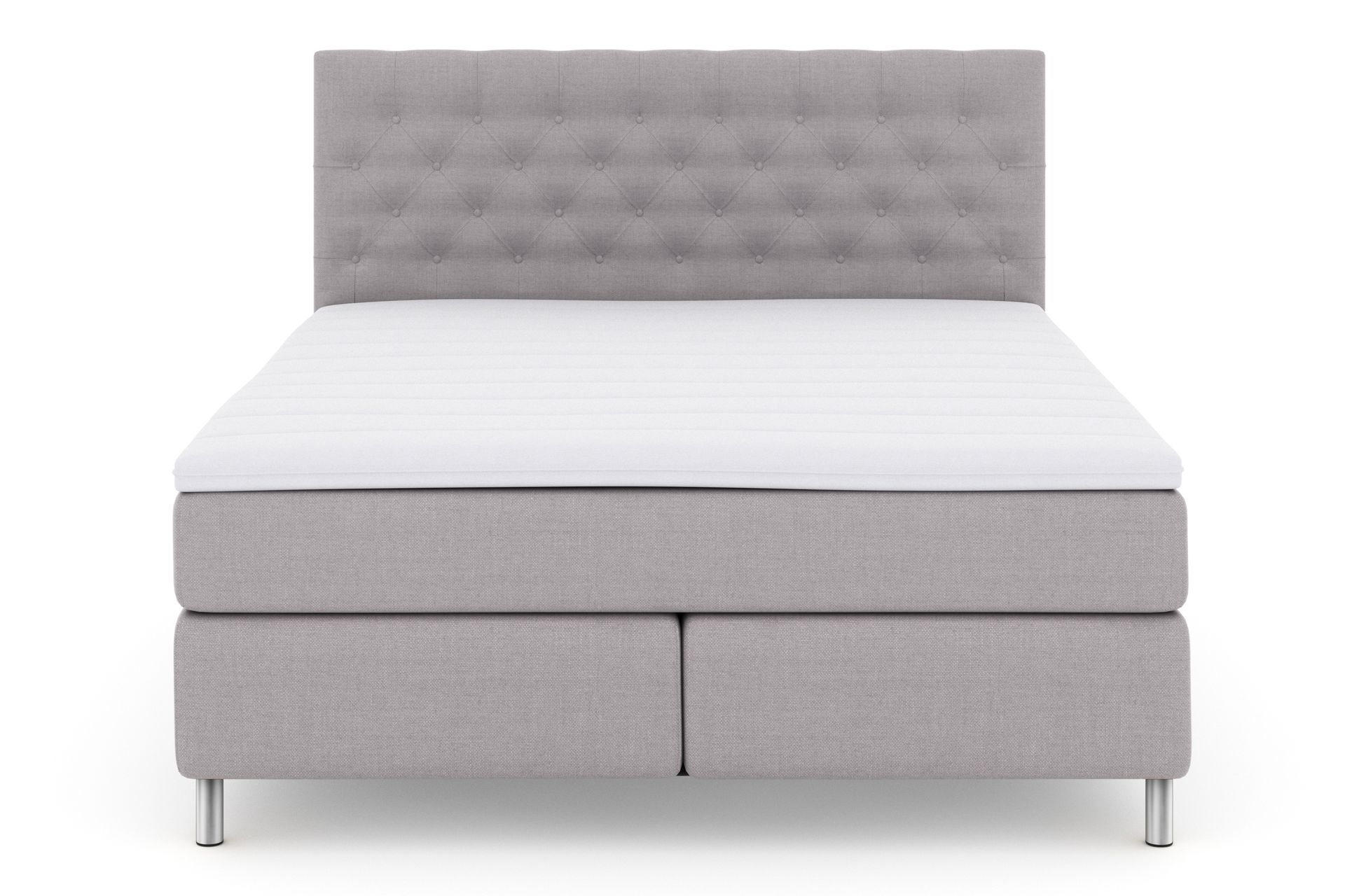 Select No 3 Komplett Sengepakke 180x200 Fast - Lysegrå/Metallben - Møbler - Senger - Komplett sengepakke
