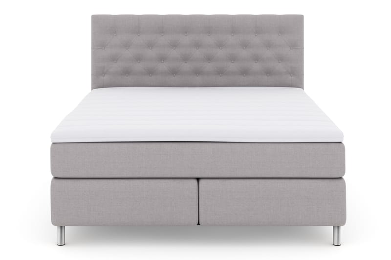 Select No 3 Komplett Sengepakke 180x200 Fast - Lysegrå/Metallben - Møbler - Senger - Komplett sengepakke
