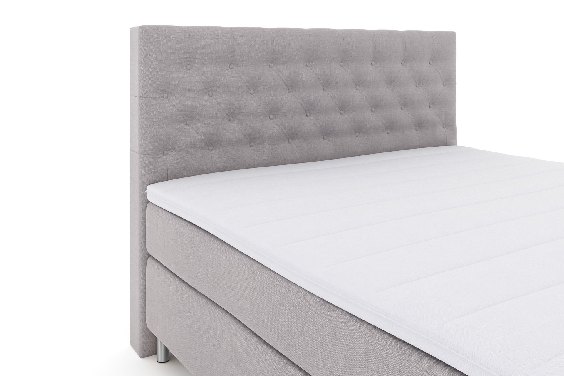 Select No 3 Komplett Sengepakke 180x200 Fast - Lysegrå/Metallben - Møbler - Senger - Komplett sengepakke