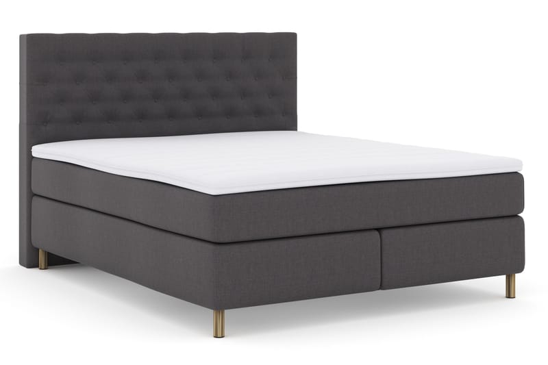 Select No 3 Komplett Sengepakke 180x200 Fast - Mørkegrå/Kobberben - Møbler - Senger - Kontinentalsenger