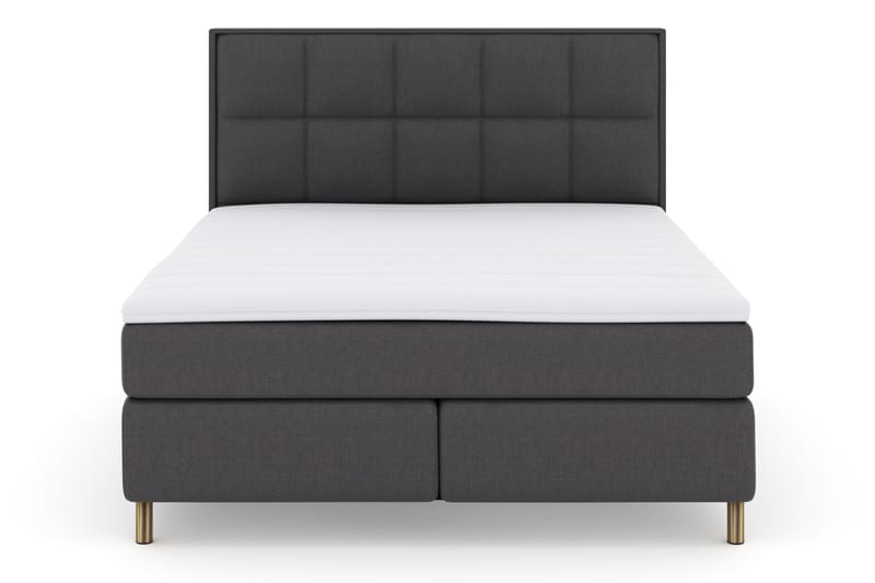 Select No 3 Komplett Sengepakke 180x200 Fast - Mørkegrå/Kobberben - Møbler - Senger - Komplett sengepakke