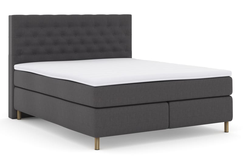Select No 3 Komplett Sengepakke 180x200 Fast - Mørkegrå/Kobberben - Møbler - Senger - Komplett sengepakke