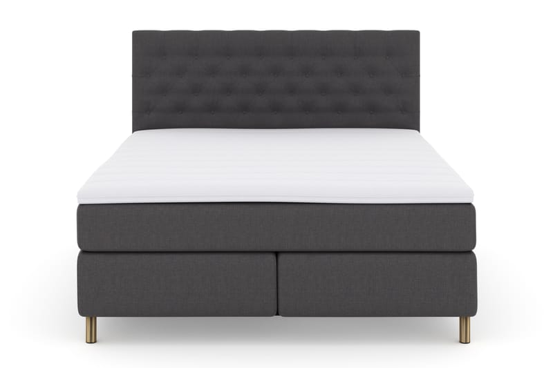 Select No 3 Komplett Sengepakke 180x200 Fast - Mørkegrå/Kobberben - Møbler - Senger - Komplett sengepakke