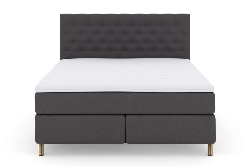 Select No 3 Komplett Sengepakke 180x200 Fast - Mørkegrå/Kobberben - Møbler - Senger - Kontinentalsenger
