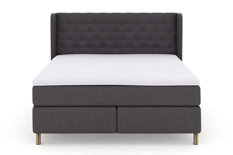 Select No 3 Komplett Sengepakke 180x200 Fast - Mørkegrå/Kobberben - Møbler - Senger - Kontinentalsenger