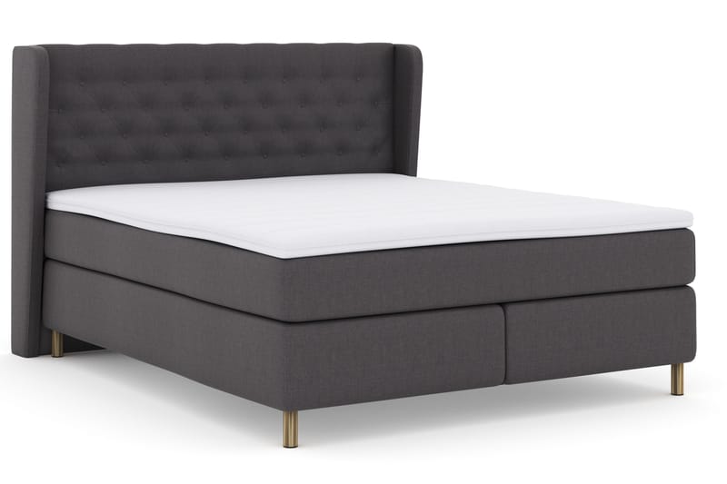Select No 3 Komplett Sengepakke 180x200 Fast - Mørkegrå/Kobberben - Møbler - Senger - Kontinentalsenger