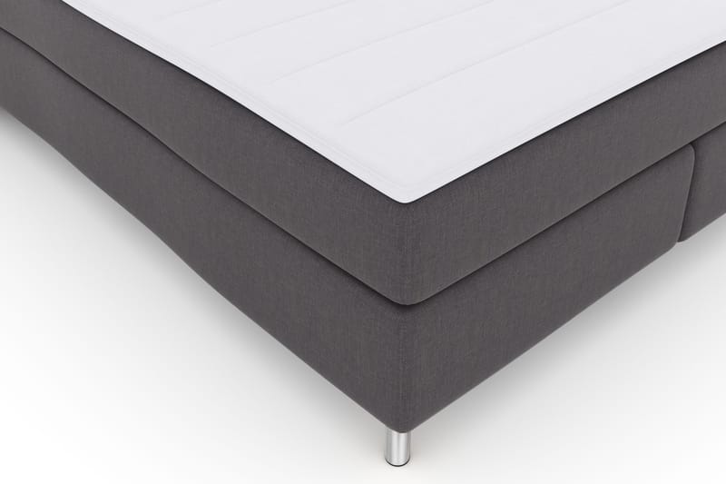 Select No 3 Komplett Sengepakke 180x200 Fast - Mørkegrå/Metallben - Møbler - Senger - Kontinentalsenger