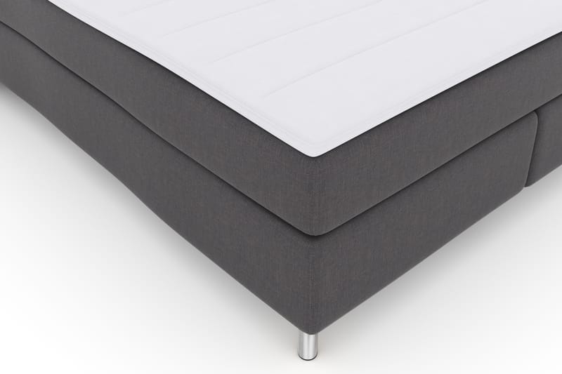 Select No 3 Komplett Sengepakke 180x200 Fast - Mørkegrå/Metallben - Møbler - Senger - Komplett sengepakke