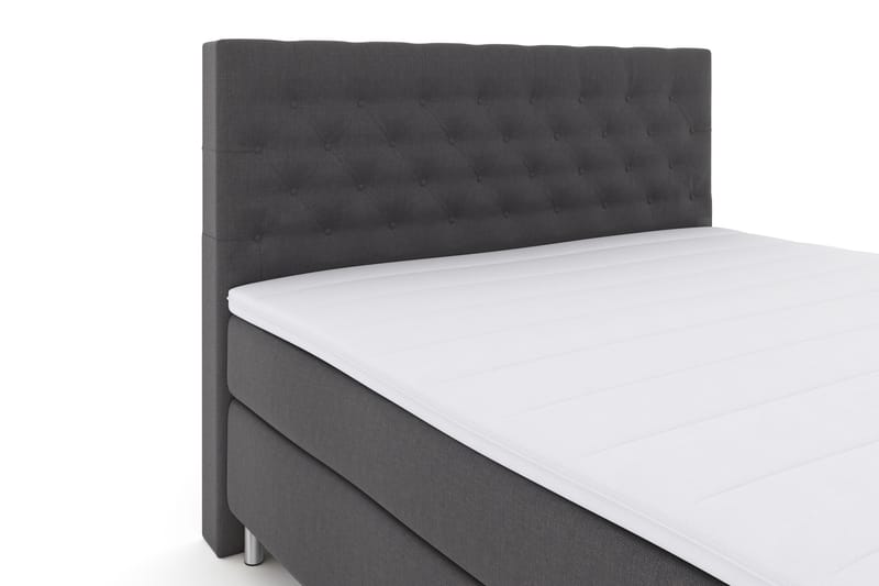 Select No 3 Komplett Sengepakke 180x200 Fast - Mørkegrå/Metallben - Møbler - Senger - Komplett sengepakke