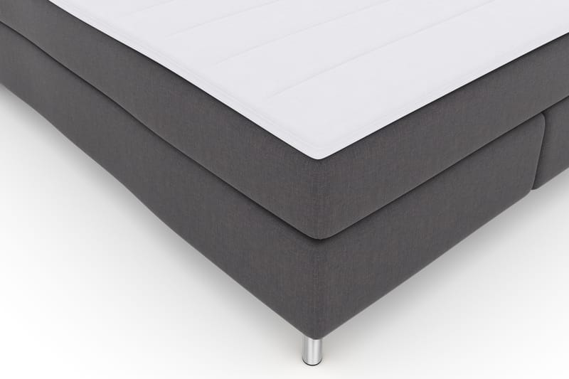 Select No 3 Komplett Sengepakke 180x200 Fast - Mørkegrå/Metallben - Møbler - Senger - Komplett sengepakke