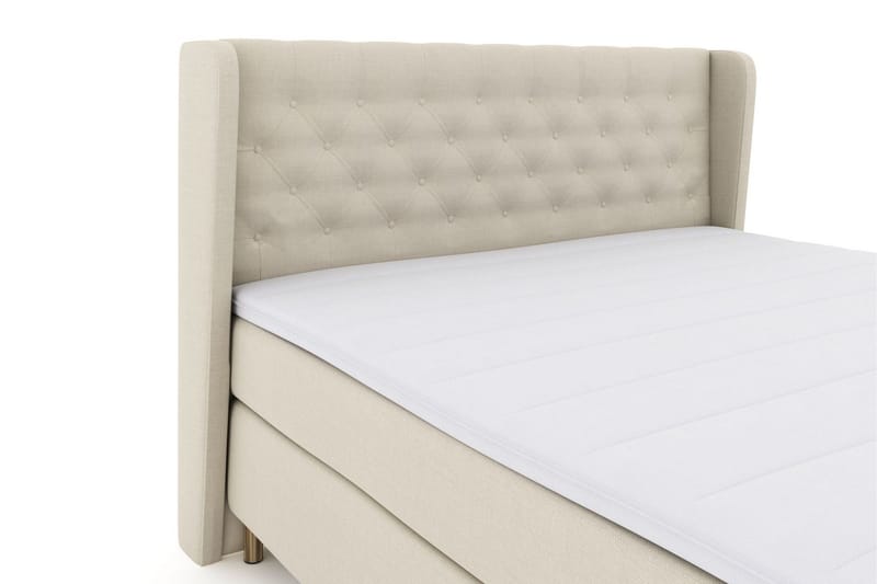 Select No 3 Komplett Sengepakke 180x200 Fast/Medium - Beige/Kobberben - Møbler - Senger - Kontinentalsenger