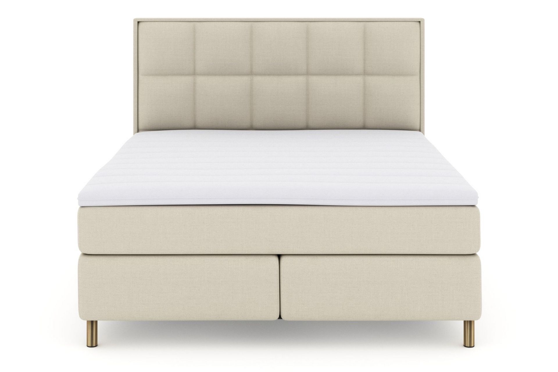 Select No 3 Komplett Sengepakke 180x200 Fast/Medium - Beige/Kobberben - Møbler - Senger - Komplett sengepakke