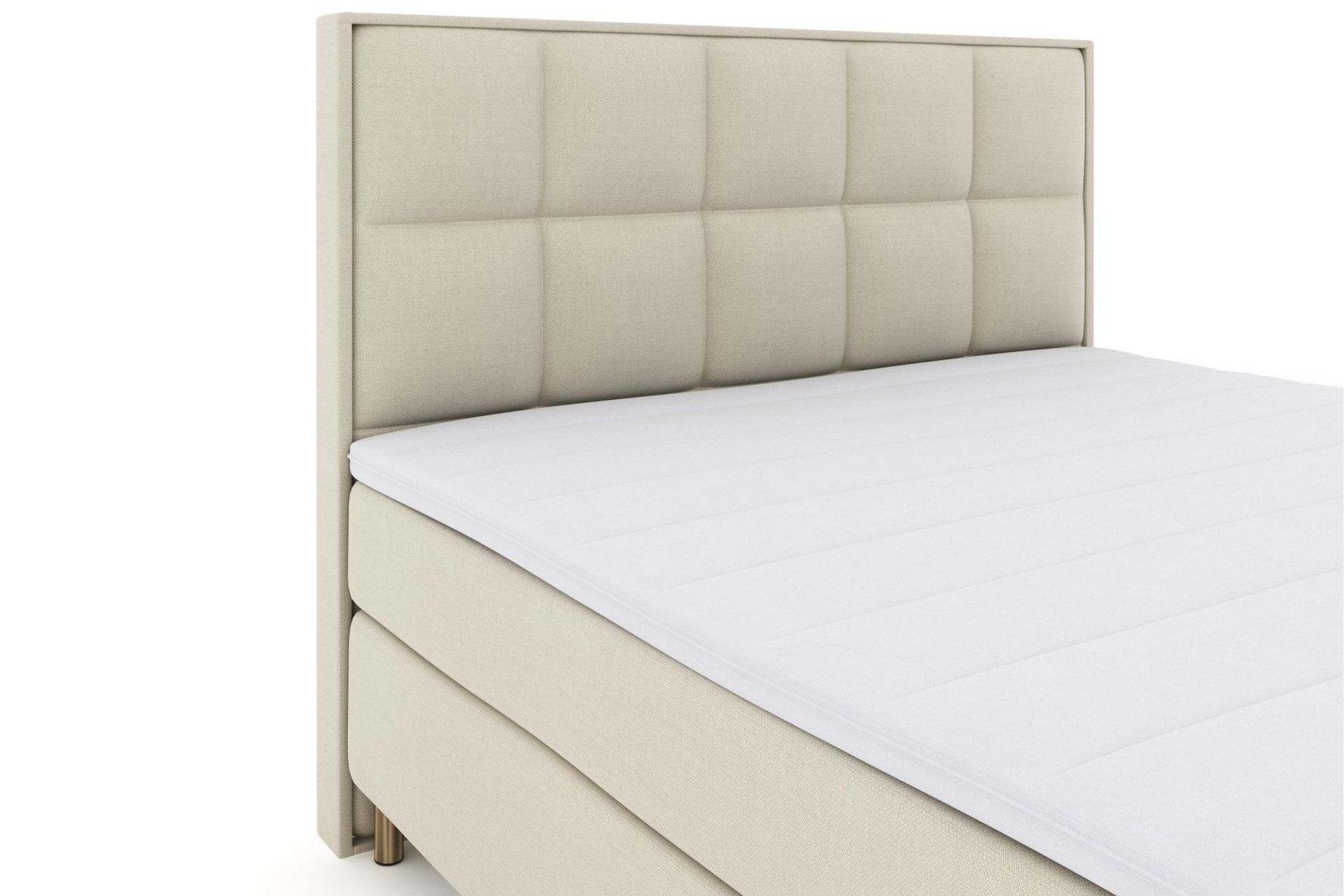Select No 3 Komplett Sengepakke 180x200 Fast/Medium - Beige/Kobberben - Møbler - Senger - Komplett sengepakke