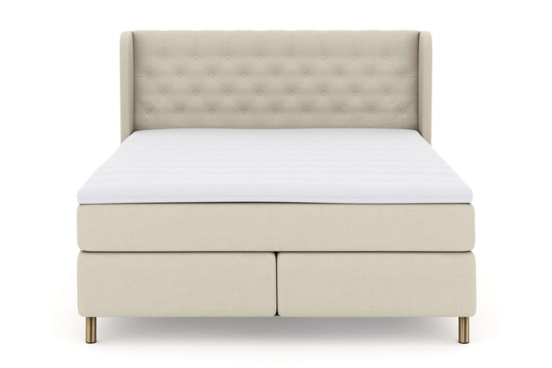 Select No 3 Komplett Sengepakke 180x200 Fast/Medium - Beige/Kobberben - Møbler - Senger - Kontinentalsenger