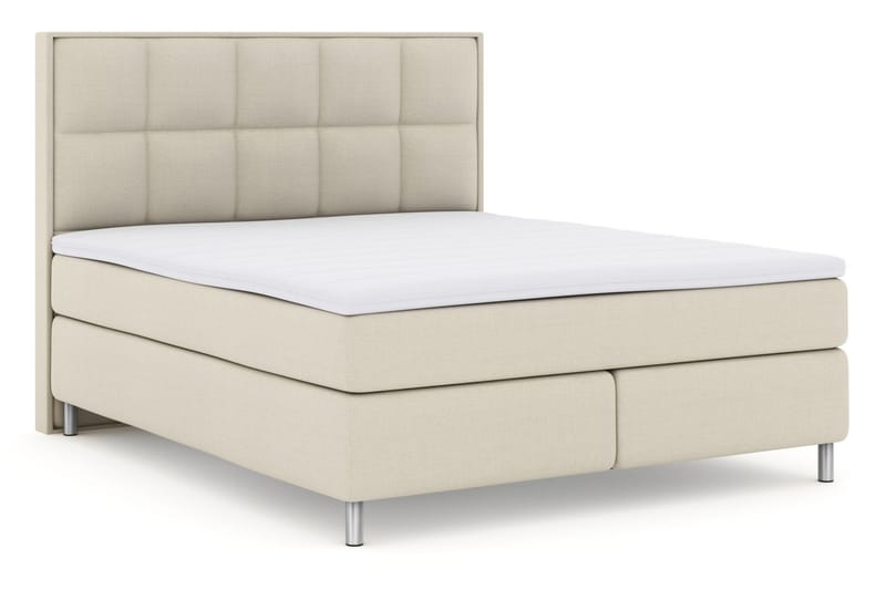 Select No 3 Komplett Sengepakke 180x200 Fast/Medium - Beige/Metallben - Komplett sengepakke - Kontinentalsenger - Dobbeltsenger