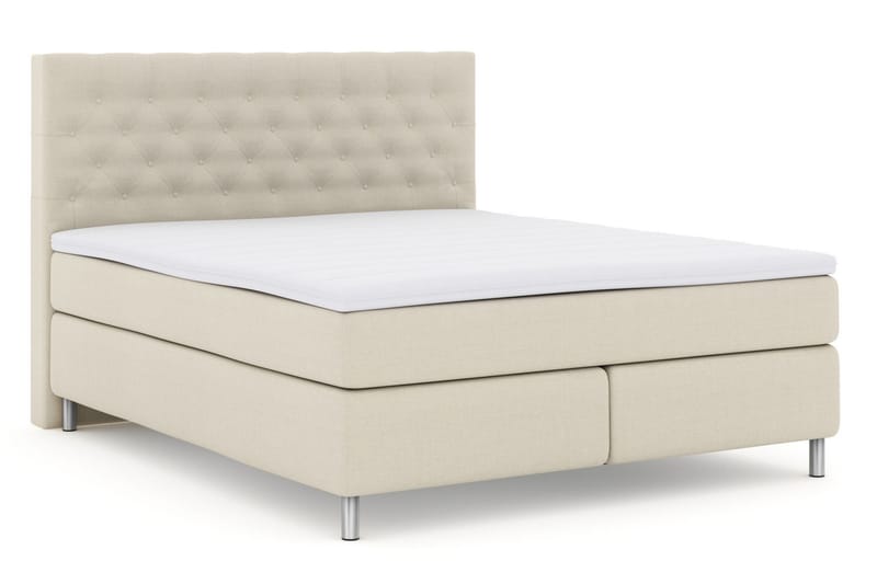 Select No 3 Komplett Sengepakke 180x200 Fast/Medium - Beige/Metallben - Komplett sengepakke - Kontinentalsenger - Dobbeltsenger