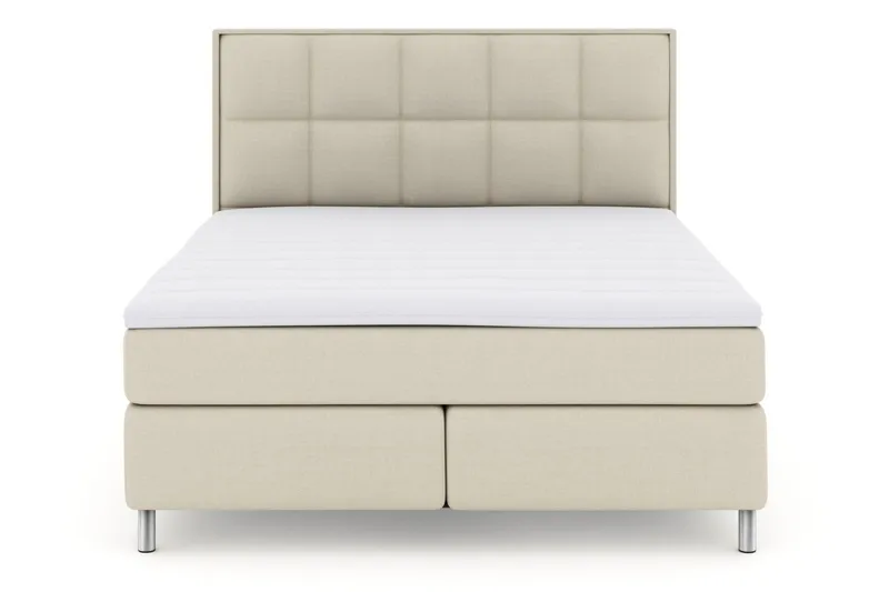 Select No 3 Komplett Sengepakke 180x200 Fast/Medium - Beige/Metallben - Møbler - Senger - Kontinentalsenger
