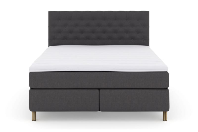 Select No 3 Komplett Sengepakke 180x200 Fast/Medium - Mørkegrå/Kobberben - Møbler - Senger - Komplett sengepakke