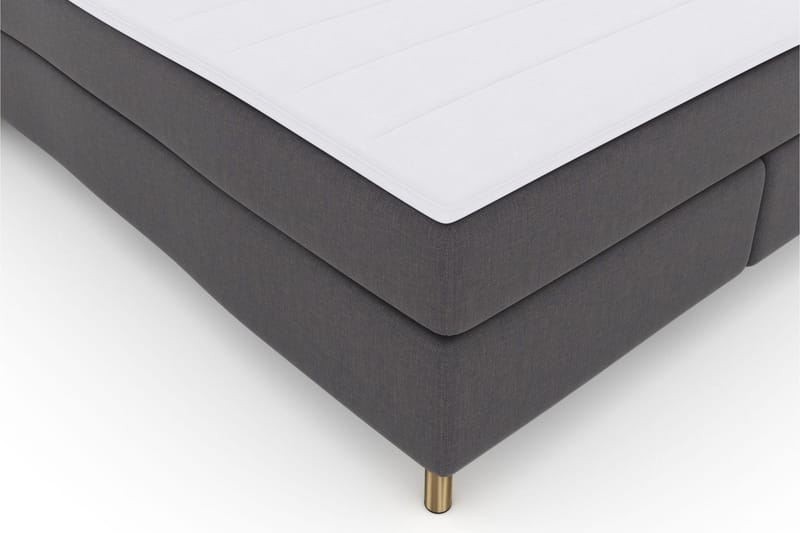Select No 3 Komplett Sengepakke 180x200 Fast/Medium - Mørkegrå/Kobberben - Møbler - Senger - Kontinentalsenger