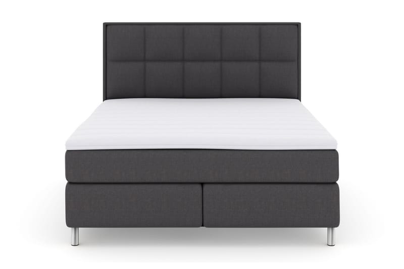 Select No 3 Komplett Sengepakke 180x200 Fast/Medium - Mørkegrå/Metallben - Møbler - Senger - Komplett sengepakke