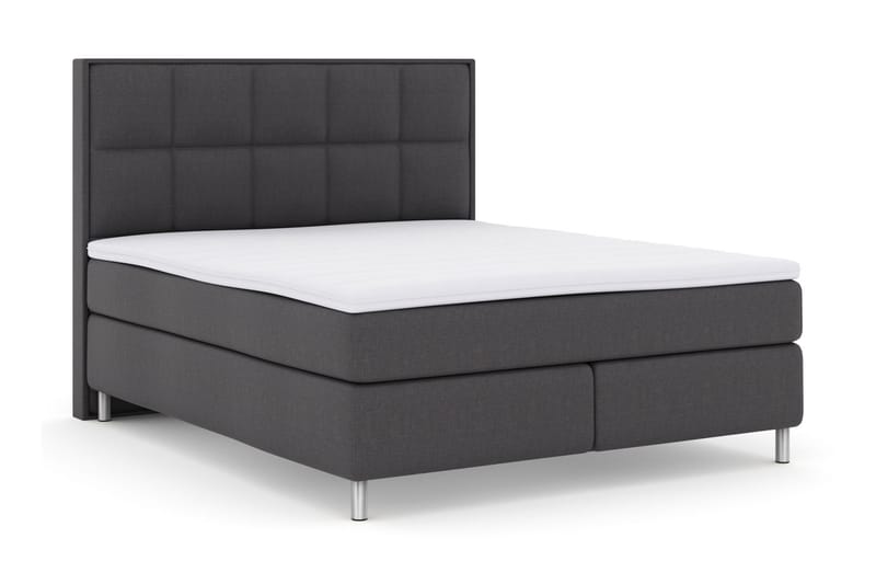Select No 3 Komplett Sengepakke 180x200 Fast/Medium - Mørkegrå/Metallben - Møbler - Senger - Komplett sengepakke