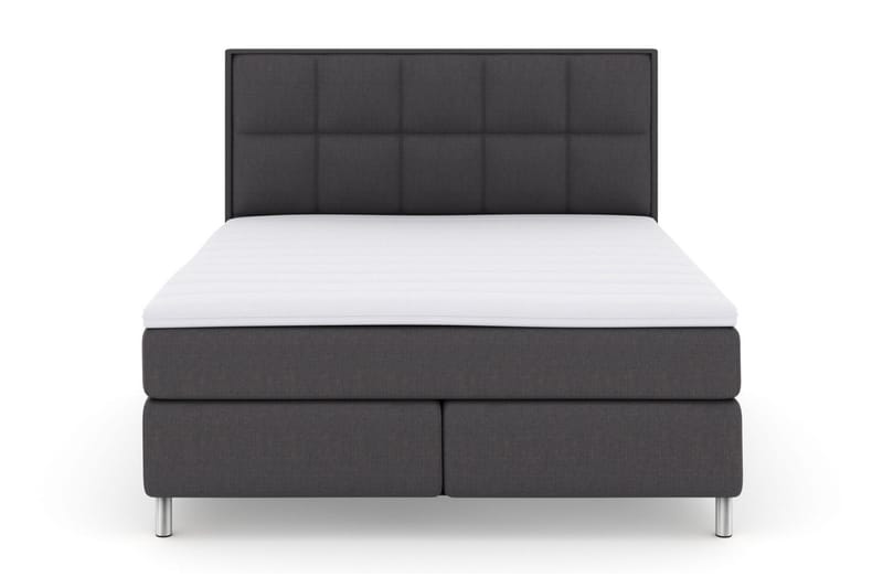 Select No 3 Komplett Sengepakke 180x200 Fast/Medium - Mørkegrå/Metallben - Møbler - Senger - Kontinentalsenger