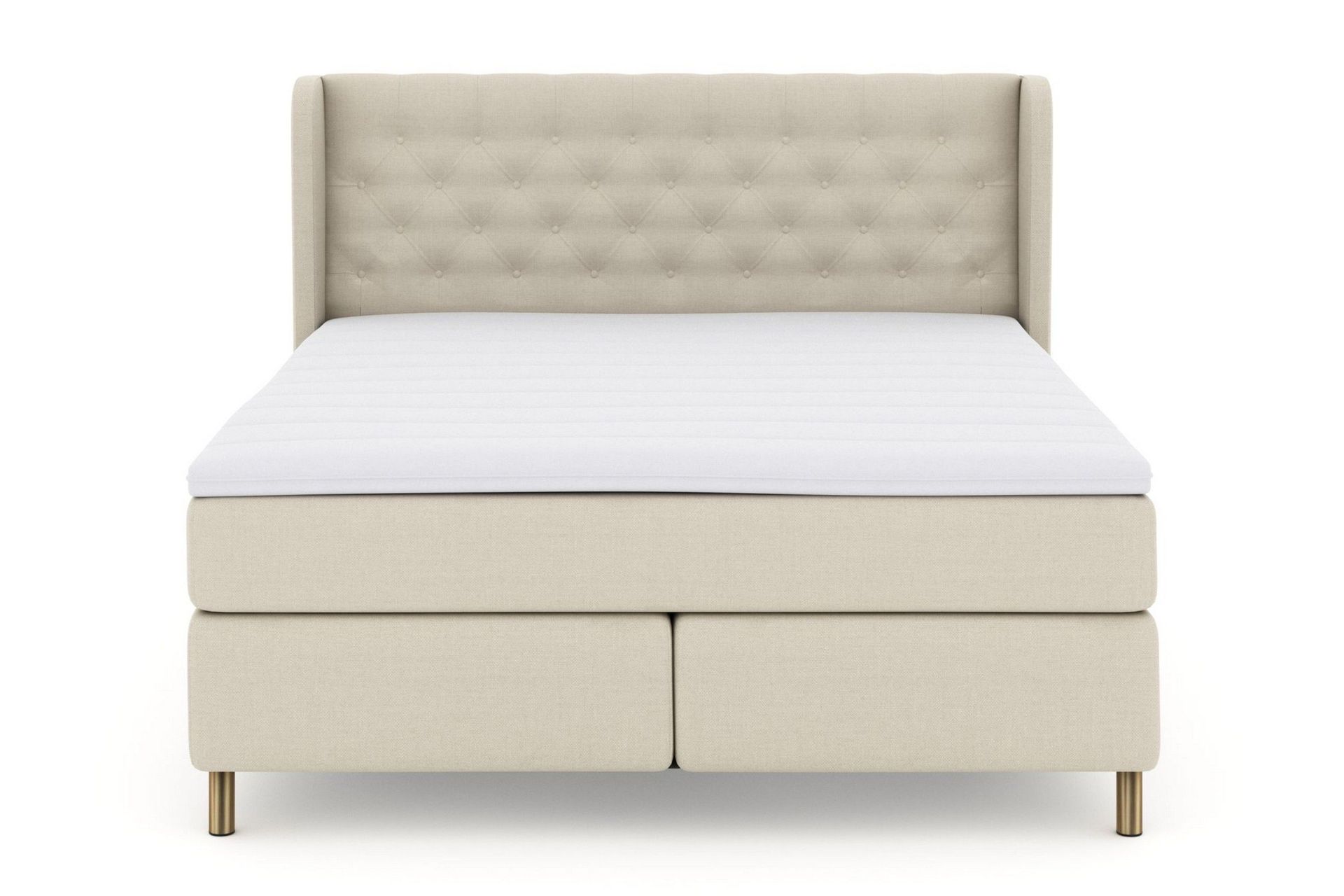 Select No 3 Komplett Sengepakke 180x200 Medium - Beige/Kobberben