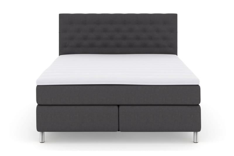 Select No 3 Komplett Sengepakke 180x200 Medium - Mørkegrå/Metallben - Møbler - Senger - Komplett sengepakke